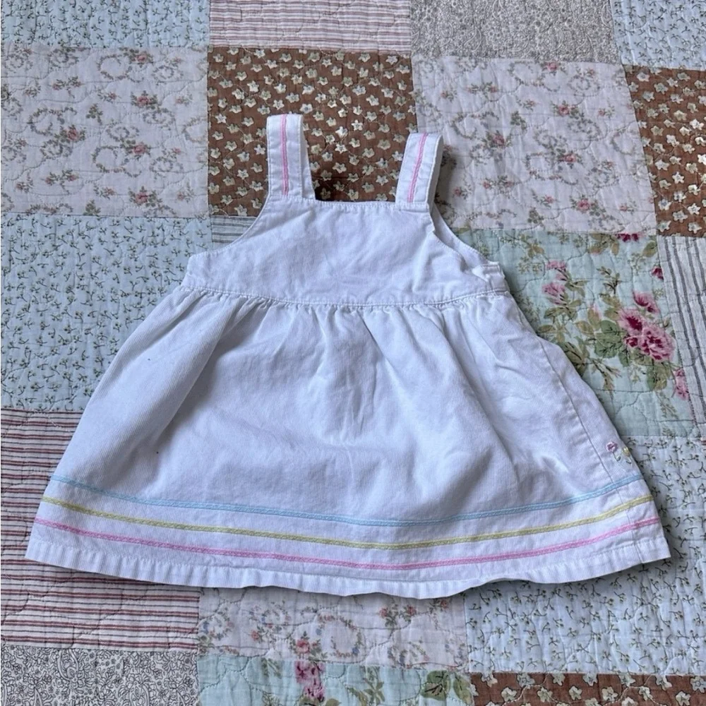 Carter's 12 months girls' white corduroy easter dress